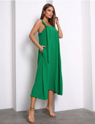 Картинка Сарафан міді зелений 