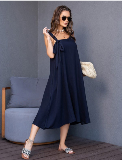 Картинка Сарафан міді синій 