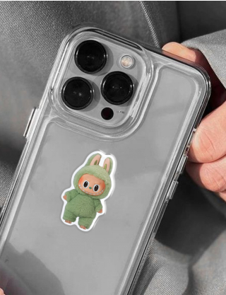 Картинка Об'ємна 3D наліпка "Labubu Green"