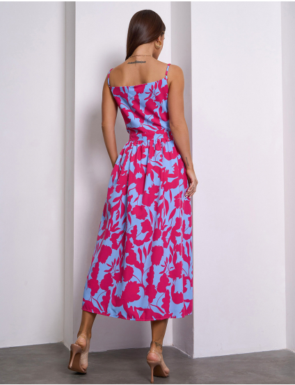 Картинка Сарафан максі блакитний з принтом 