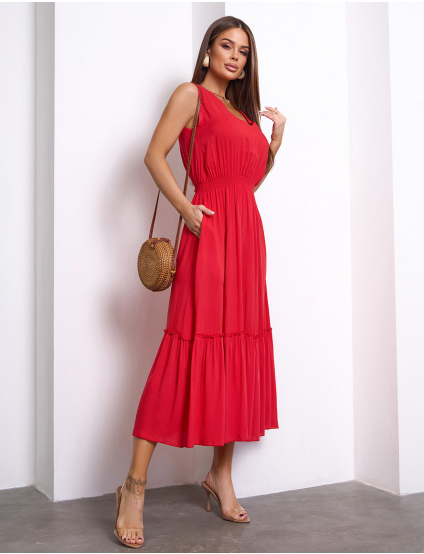 Картинка Сукня максі червона
