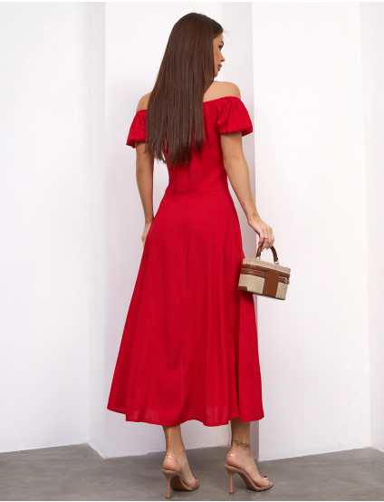 Картинка Сукня міді рожева 