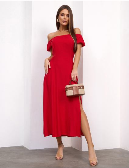 Картинка Сукня міді рожева 