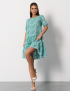 Картинка Сукня міді зелена з принтом 