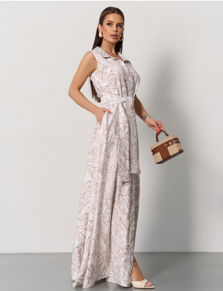 Картинка Сукня максі біла з принтом 