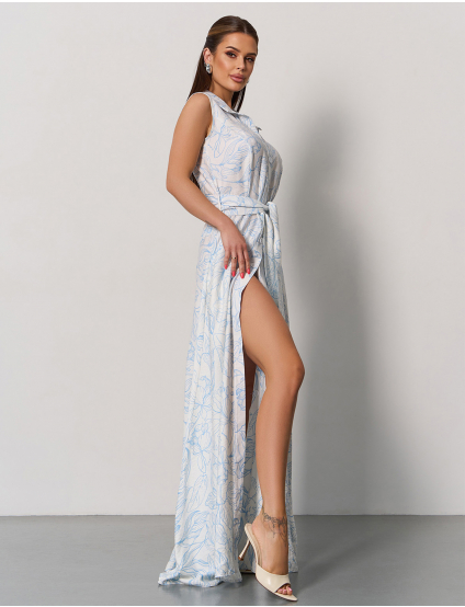 Картинка Сукня максі біла з принтом 