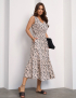 Картинка Сукня максі бежева з принтом 