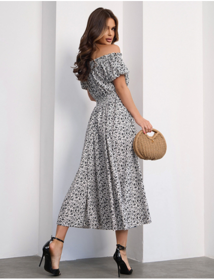 Картинка Сукня максі біла з принтом 