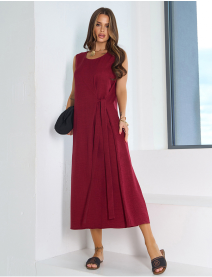 Картинка Сарафан міді бордовий 