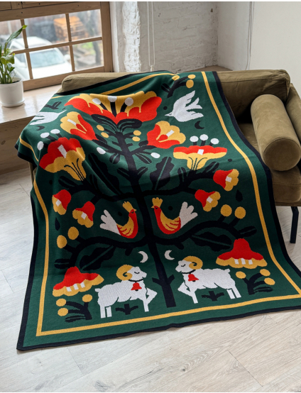 Картинка Плед "Eternal Tree of Life" green