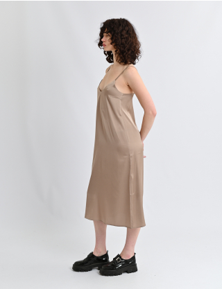 Картинка Сатинова сукня бежева