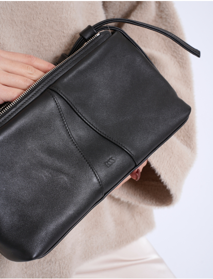 Картинка Сумка чорна шкіряна