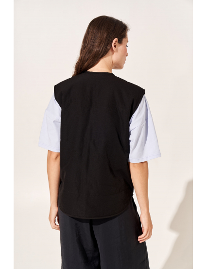 Картинка Жилет "Курочки" чорний 