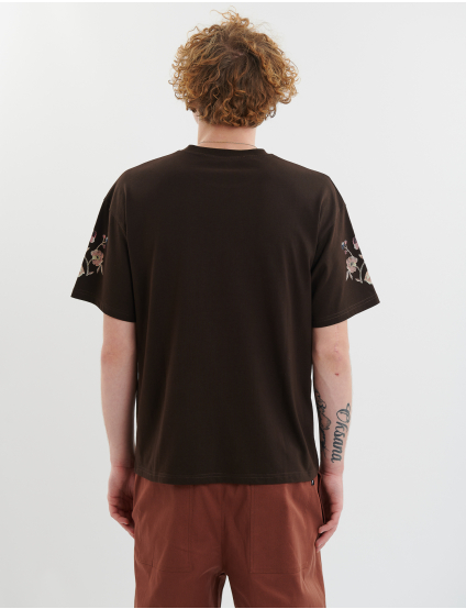 Картинка Футболка "Козацька вишивка" темно-коричневий 