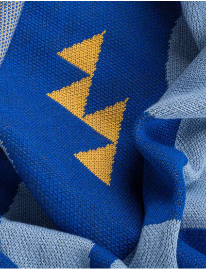 Картинка Плед синій з принтом 