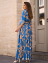 Картинка Сукня максі блакитна з принтом 