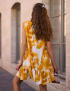 Картинка Сукня міні жовта з принтом 