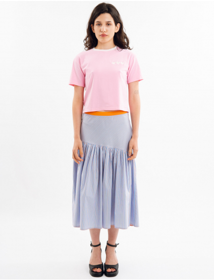 Картинка Спідниця "СОРОЧКОВА" міді блакитна