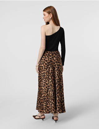 Картинка Спідниця максі бежева з принтом 