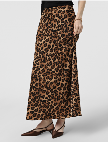 Картинка Спідниця максі бежева з принтом 