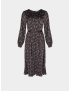 Картинка Сукня міді чорна з принтом 