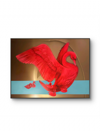 Картинка Кратина "Red swan" 135х95см