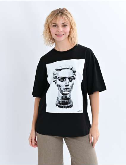 Картинка Футболка oversize з графічним принтом