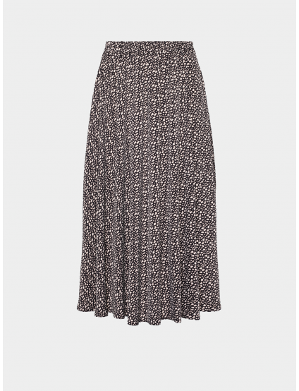 Картинка Спідниця міді чорна з принтом 