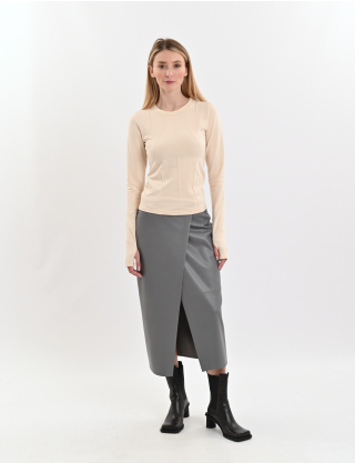 Картинка Лонгслів бежевий