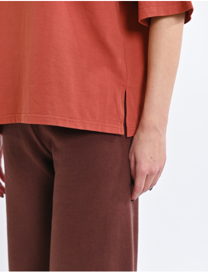 Картинка Футболка oversize теракотового кольору