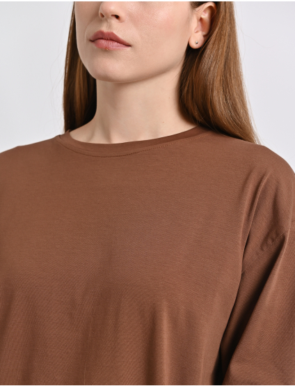 Картинка Лонгслів темно-коричневий