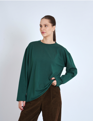 Картинка Лонгслів темно-зелений
