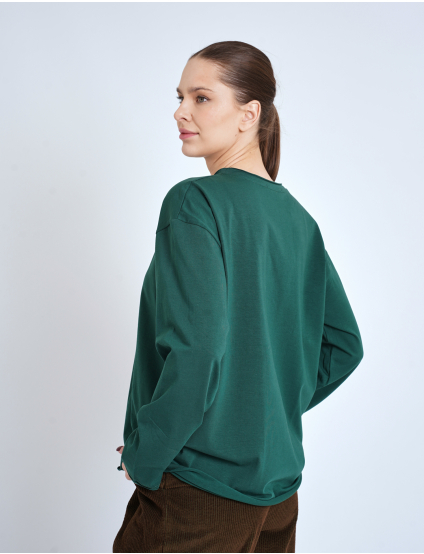 Картинка Лонгслів темно-зелений
