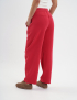 Картинка Трикотажні брюки wide leg червоні