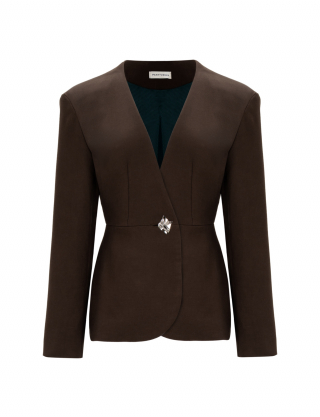 Картинка Жакет у ретро стилі коричневий