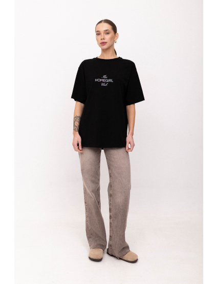 Картинка Футболка чорна з принтом