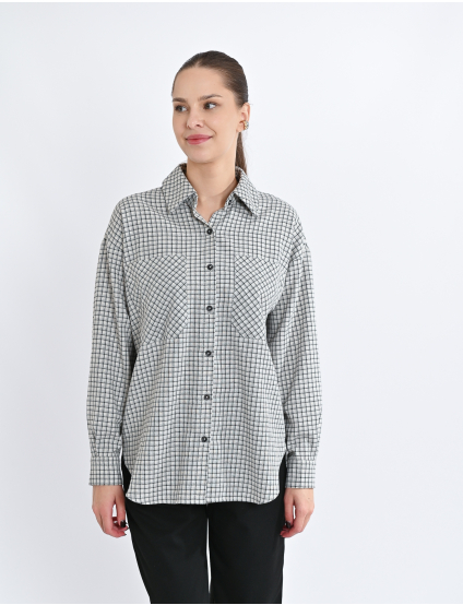 Картинка Сорочка в дрібну сіру клітинку