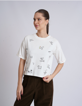 Картинка Футболка з мінімалістичним арт‑принтом 