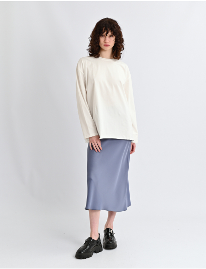 Картинка Базовий молочний лонгслів