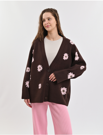 Картинка Кардиган темно-коричневий
