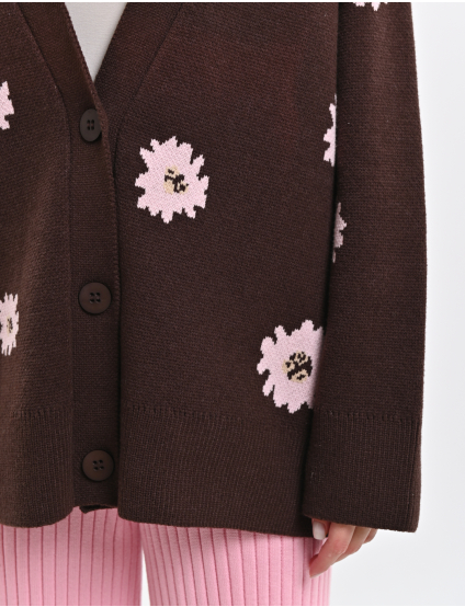 Картинка Кардиган темно-коричневий