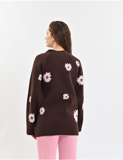 Картинка Кардиган темно-коричневий