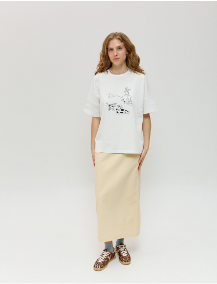 Картинка Футболка біла з принтом 