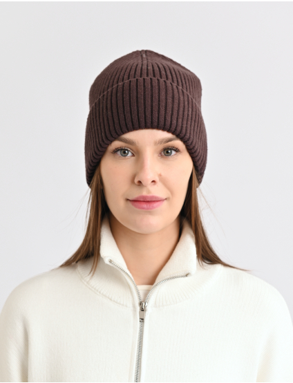 Картинка Шапка темно-коричнева