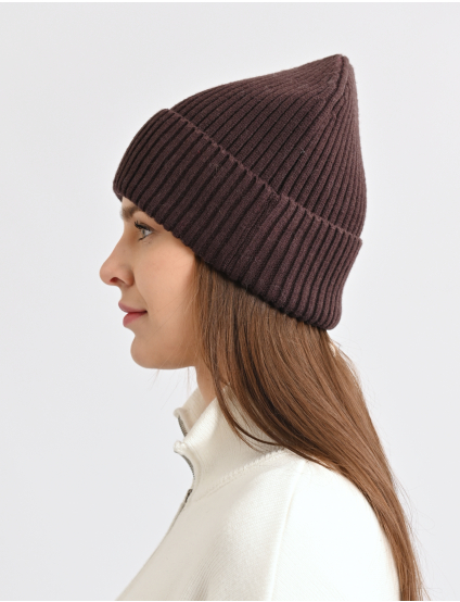 Картинка Шапка темно-коричнева