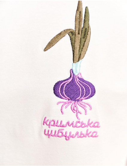 Картинка Лонгслів "Кримська цибулька" білий 