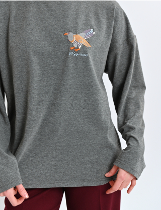 Картинка Лонгслів "Зозулька" сірий 