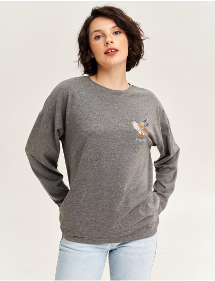 Картинка Лонгслів "Зозулька" сірий 