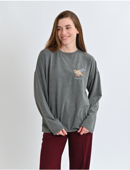 Картинка Лонгслів "Зозулька" сірий 