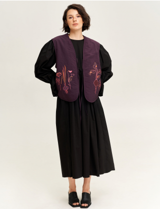 Картинка Жилет "У чарівному саду" фіолетовий 